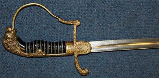 A Third Reich army officers sword, overall 35.75in.